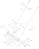 Lower Handle Assembly Diagram and Parts List for 20192 310000001-310999999 - 2010 Toro Lawn Mower