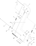 Upper Handle Assembly Diagram and Parts List for 20194 290000001-290999999 - 2009 Toro Lawn Mower