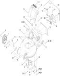 Deck Housing, Front Wheel and Rear Door Assembly Diagram and Parts List for 20194 290000001-290999999 - 2009 Toro Lawn Mower