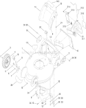 Housing and Tunnel Assembly Diagram and Parts List for 20197 310000001-310999999 - 2010 Toro Lawn Mower