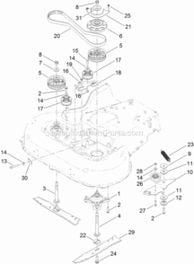 Part Location Diagram of 125-2544 Toro Washer-Cup