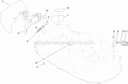 Side_Discharge_Chute_Assembly Diagram and Parts List for 20199 313000001 - 313999999 Toro Lawn Mower