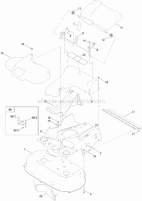 Deck_And_Frame_Assembly Diagram and Parts List for 20199 314200001 - 314999999 Toro Lawn Mower