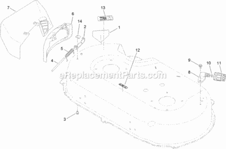 Side_Discharge_Shute_Assembly Diagram and Parts List for 20200 312000001 - 312008661 Toro Lawn Mower