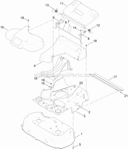 Deck_And_Frame_Assembly Diagram and Parts List for 20200 312008662 - 312999999 Toro Lawn Mower