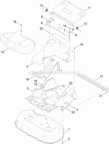 Deck_And_Frame_Assembly Diagram and Parts List for 20200 313000001 - 313999999 Toro Lawn Mower