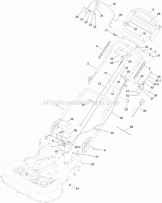 Handle_And_Electrical_Assembly Diagram and Parts List for 20200 313000001 - 313999999 Toro Lawn Mower