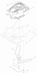 Engine_And_Pulley_Assembly Diagram and Parts List for 20200 314000001 - 314200000 Toro Lawn Mower