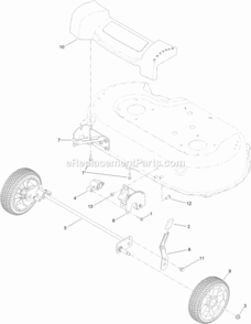 Front_Wheel_And_Axle_Assembly Diagram and Parts List for 20200 314000001 - 314200000 Toro Lawn Mower