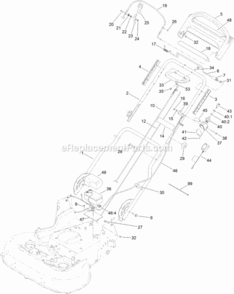 Handle_And_Electrical_Assembly Diagram and Parts List for 20200 314000001 - 314200000 Toro Lawn Mower