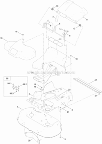 Deck_And_Frame_Assembly Diagram and Parts List for 20200 314200001 - 314999999 Toro Lawn Mower