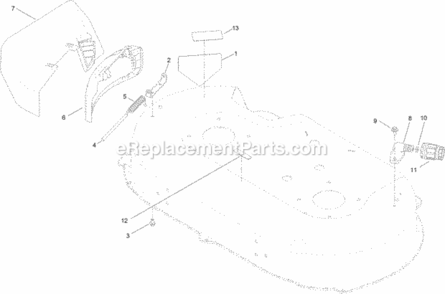 Side_Discharge_Chute_Assembly Diagram and Parts List for 20200 314200001 - 314999999 Toro Lawn Mower