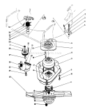 Blade Brake Clutch Assembly Diagram and Parts List for 20210 1000001-1999999 - 1991 Toro Lawn Mower