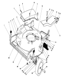 Housing Assembly Diagram and Parts List for 20210 1000001-1999999 - 1991 Toro Lawn Mower