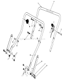 Handle Assembly Diagram and Parts List for 20213 1000001-1999999 - 1991 Toro Lawn Mower