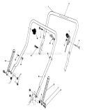 Handle Assembly Diagram and Parts List for 20213 2000001-2999999 - 1992 Toro Lawn Mower