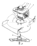 Engine Assembly Diagram and Parts List for 20215 1000001-1999999 - 1991 Toro Lawn Mower