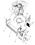 Housing Assembly Diagram and Parts List for 20215 1000001-1999999 - 1991 Toro Lawn Mower