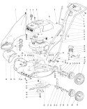 19" and 21" H.p. Mower Diagram and Parts List for 19221 8000001-8999999 - 1968 Toro Lawn Mower