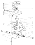 Gear Case (21" Pow-R-Drive) Diagram and Parts List for 19221 8000001-8999999 - 1968 Toro Lawn Mower