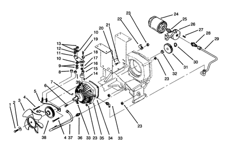 Hydrostatic Transmission Diagram and Parts List for 73520 5900178 - 5999999 Toro Lawn Tractor