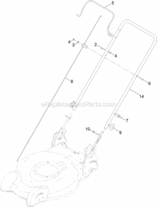 Handle_Assembly Diagram and Parts List for 20319 313000001 - 313999999 Toro Lawn Mower