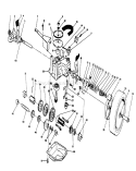 Gear Case Assembly Diagram and Parts List for 20324 2000001-2999999 - 1992 Toro Lawn Mower