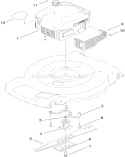 Engine and Blade Assembly Diagram and Parts List for 20330C 310000001-310999999 - 2010 Toro Lawn Mower