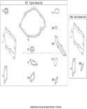 Engine and Valve Gasket Sets Diagram and Parts List for 20331 290000001-290999999 - 2009 Toro Lawn Mower
