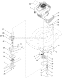 Engine, Blade, Brake and Clutch Assembly Diagram and Parts List for 20333 310000001-310999999 - 2010 Toro Lawn Mower