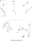 Governor and Controls Assembly Diagram and Parts List for 20333 290000001-290999999 - 2009 Toro Lawn Mower