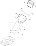 Handle Assembly Diagram and Parts List for 20333 290000001-290999999 - 2009 Toro Lawn Mower