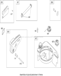 Muffler and Fuel Tank Assembly Diagram and Parts List for 20333 290000001-290999999 - 2009 Toro Lawn Mower