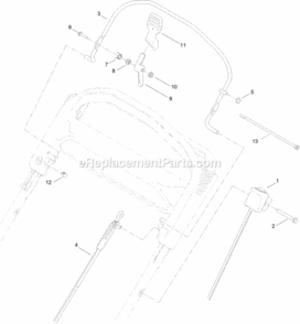 Upper_Handle_Component_Assembly Diagram and Parts List for 20333 314000001 - 314200000 Toro Lawn Mower