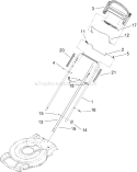 Handle Assembly Diagram and Parts List for 20334 290000001-290999999 - 2009 Toro Lawn Mower