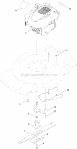 Engine_And_Blade_Assembly Diagram and Parts List for 20334 314000001 - 314200000 Toro Lawn Mower