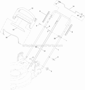 Handle_Assembly Diagram and Parts List for 20334 314000001 - 314200000 Toro Lawn Mower