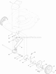 Transmission_And_Front_Wheel_Drive_Assembly Diagram and Parts List for 20339C 314000001 - 314999999 Toro Lawn Mower