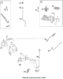 Governor and Controls Assembly Diagram and Parts List for 20350 290000001-290999999 - 2009 Toro Lawn Mower