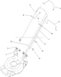 Handle Assembly Diagram and Parts List for 20331 290000001-290999999 - 2009 Toro Lawn Mower
