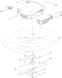 Engine and Blade Assembly Diagram and Parts List for 20351 310002365-310999999 - 2010 Toro Lawn Mower