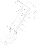 Part Location Diagram of 119-3810-05 Toro Handle