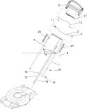 Handle Assembly Diagram and Parts List for 20332 290000001-290999999 - 2009 Toro Lawn Mower