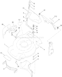 Housing and Rear Door Assembly Diagram and Parts List for 20333 310000001-310999999 - 2010 Toro Lawn Mower