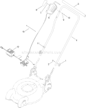 Handle and Control Assembly Diagram and Parts List for 20360 310000001-310999999 - 2010 Toro Lawn Mower
