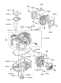 Cylinder And Crankcase Assembly Diagram and Parts List for 74558 (290000001-290000209)(2009) Toro Lawn Mower