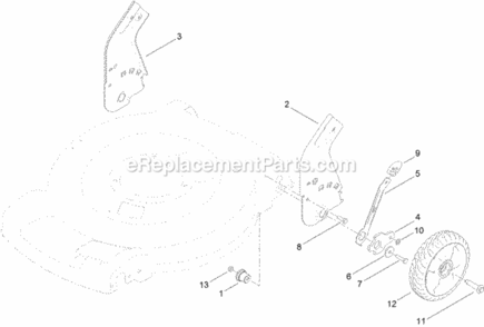 Rear_Wheel_And_Height-Of-Cut_Assembly Diagram and Parts List for 20370 313000001 - 313999999 Toro Lawn Mower