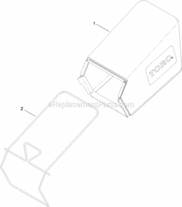 Rear_Bag_Assembly Diagram and Parts List for 20371 314000001 - 314200000 Toro Lawn Mower