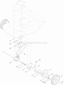 Transmission_And_Front_Wheel_Drive_Assembly Diagram and Parts List for 20371 314200001 - 314999999 Toro Lawn Mower