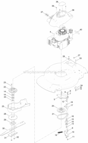 Engine_And_Blade_Assembly Diagram and Parts List for 20373 314000001 - 314999999 Toro Lawn Mower